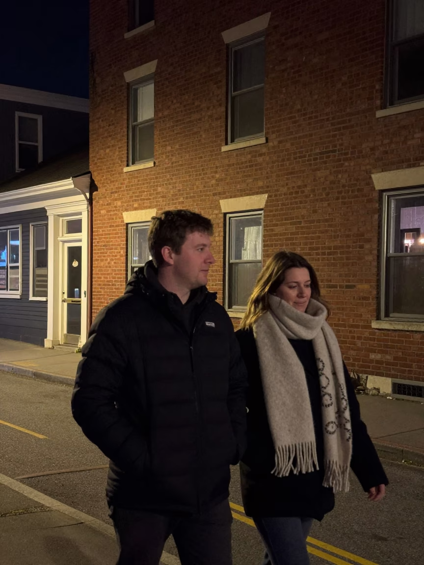 Deep In The Night Light on Street Scene in Halifax in in Halifax, Nova Scotia, Canada