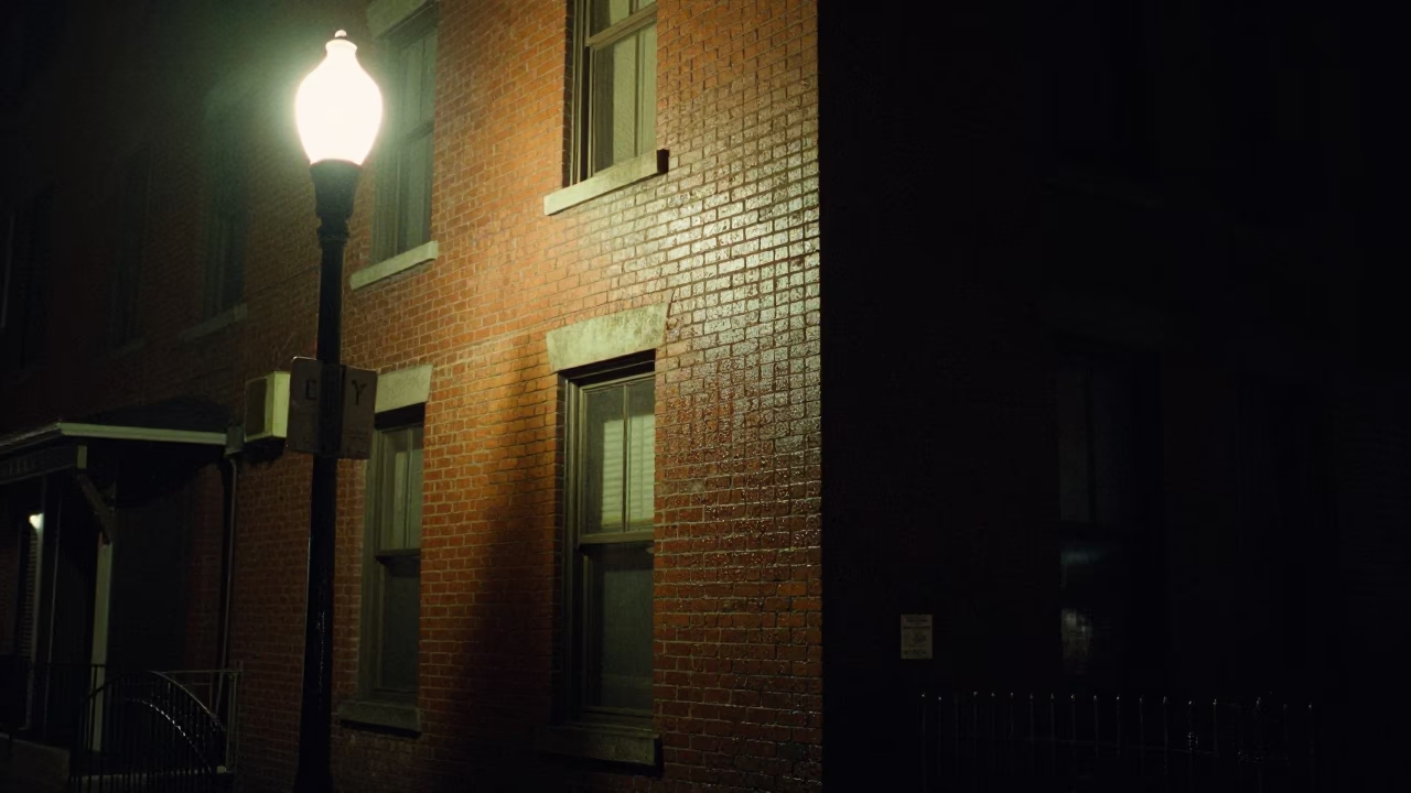 Deep In The Night Light on Street Scene in Portland in in Portland, Oregon, United States