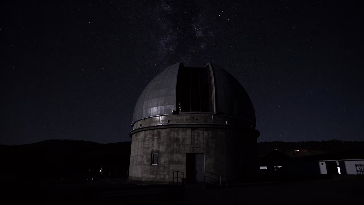 Deep Night Sky Observation at Quito Astronomical Observatory Dome in Ecuador in in Quito, Ecuador