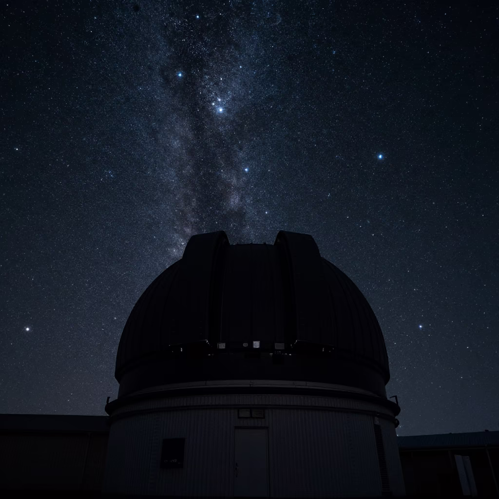 Deep Night Sky Over Hobart Tasmania Observatory Dome Star Field Realistic Photography in in Hobart, Tasmania, Australia