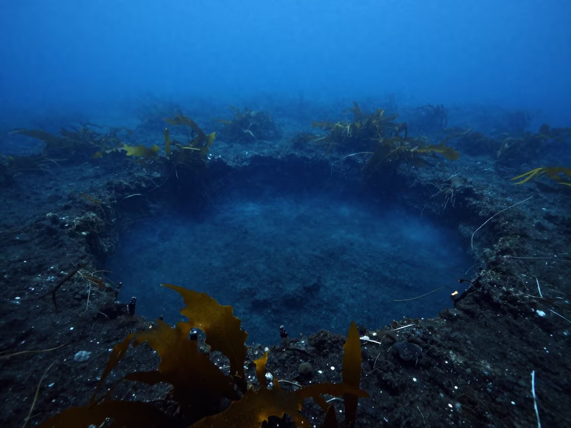 Deep Sea Brine Pool Near Osaka Kelp Shelf in along a kelp-fringed shelf near Osaka