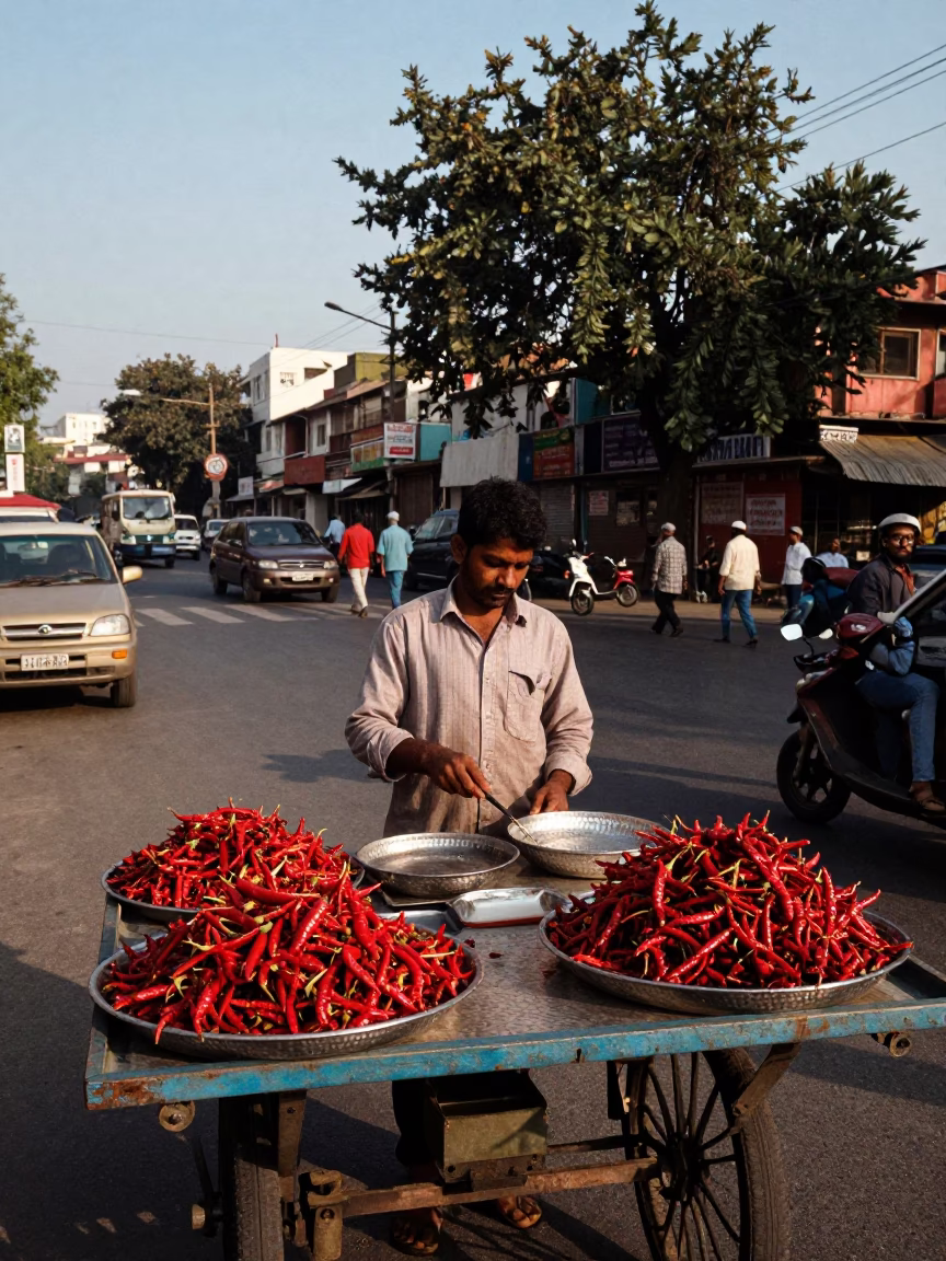 Delhi Afternoon Light at Clear Late-afternoon Light in in Delhi, India