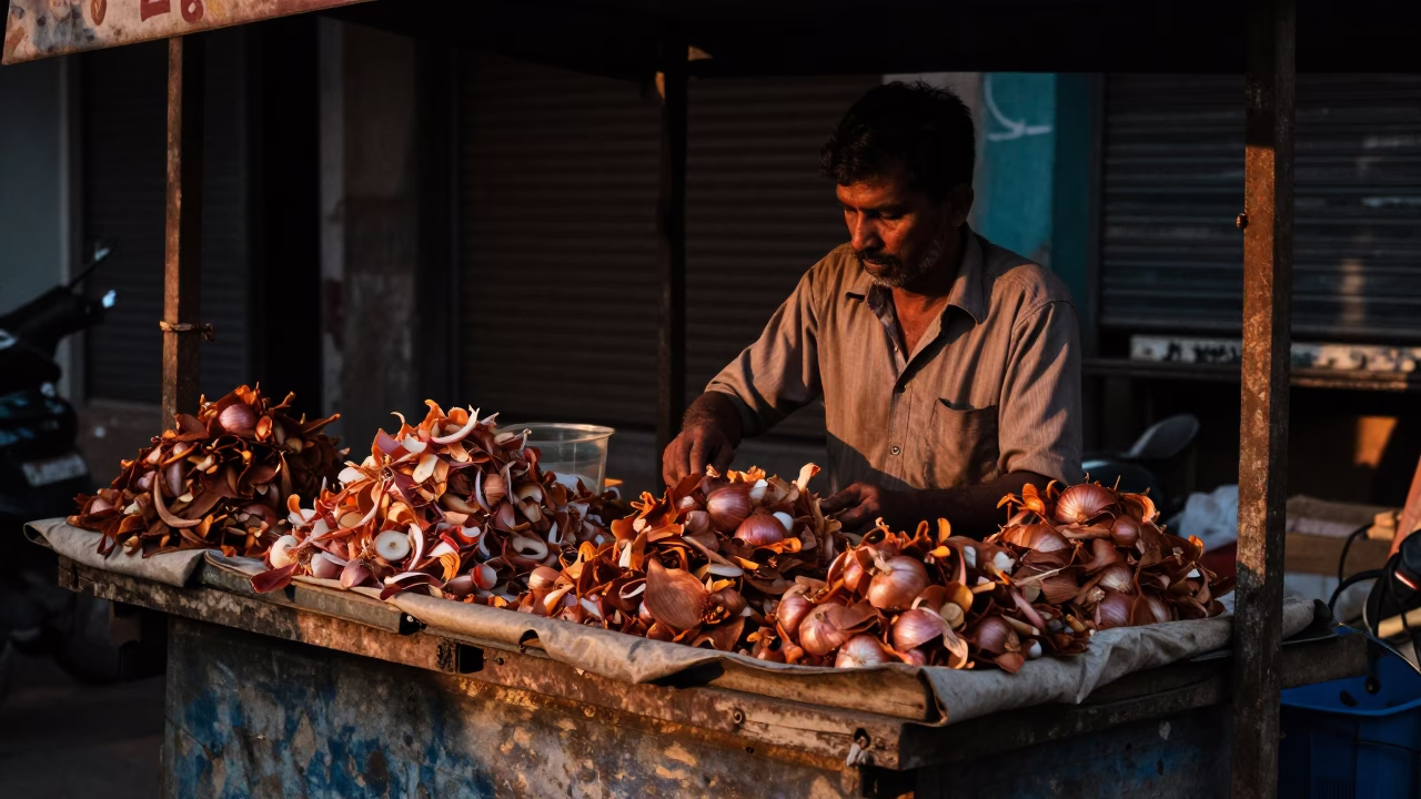 Delhi Evening Scene at The Early Evening Light in in Delhi, India