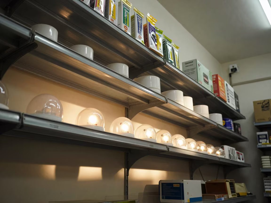 Delhi Pet Store Reptile UV Bulbs Morning Light in inside a pet store aisle in Delhi