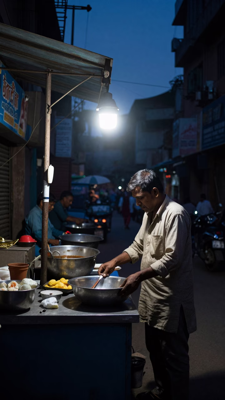 Delhi Predawn Light at The Predawn Darkness Light in in Delhi, India