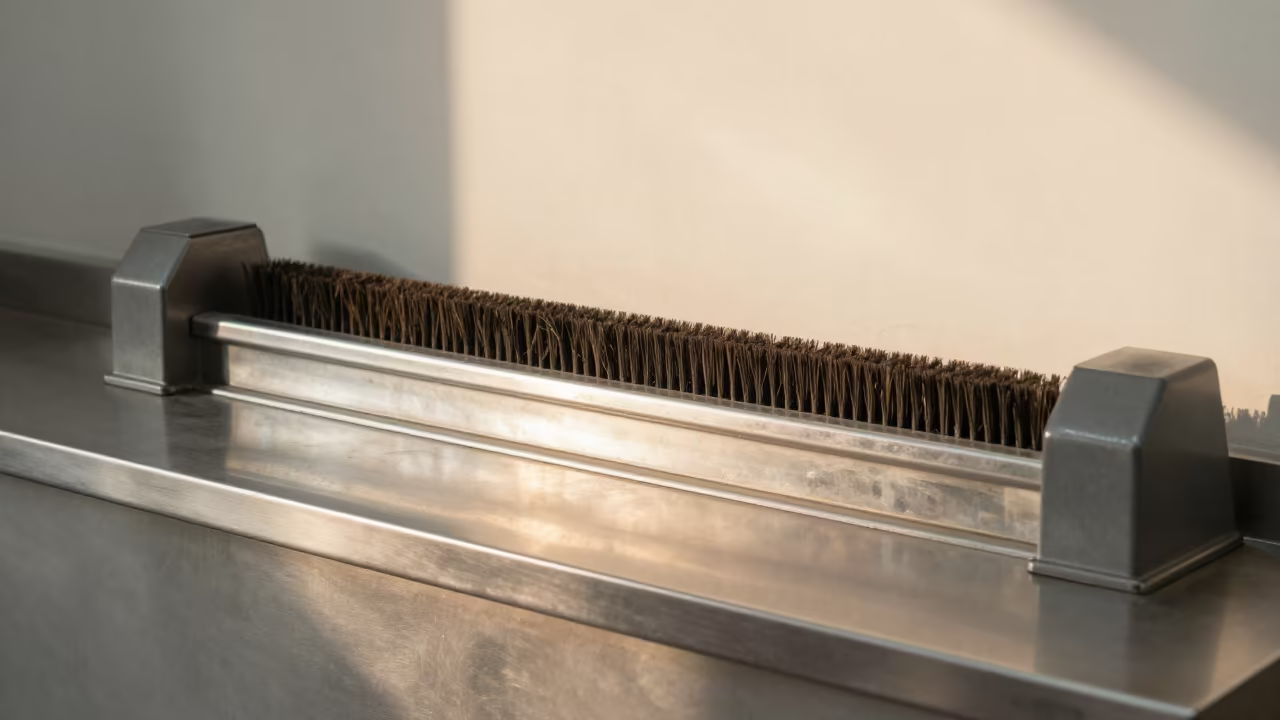 Deli Rail Brush in Gorakhpur Dawn Light in at a checkout lane under flat store light in Gorakhpur