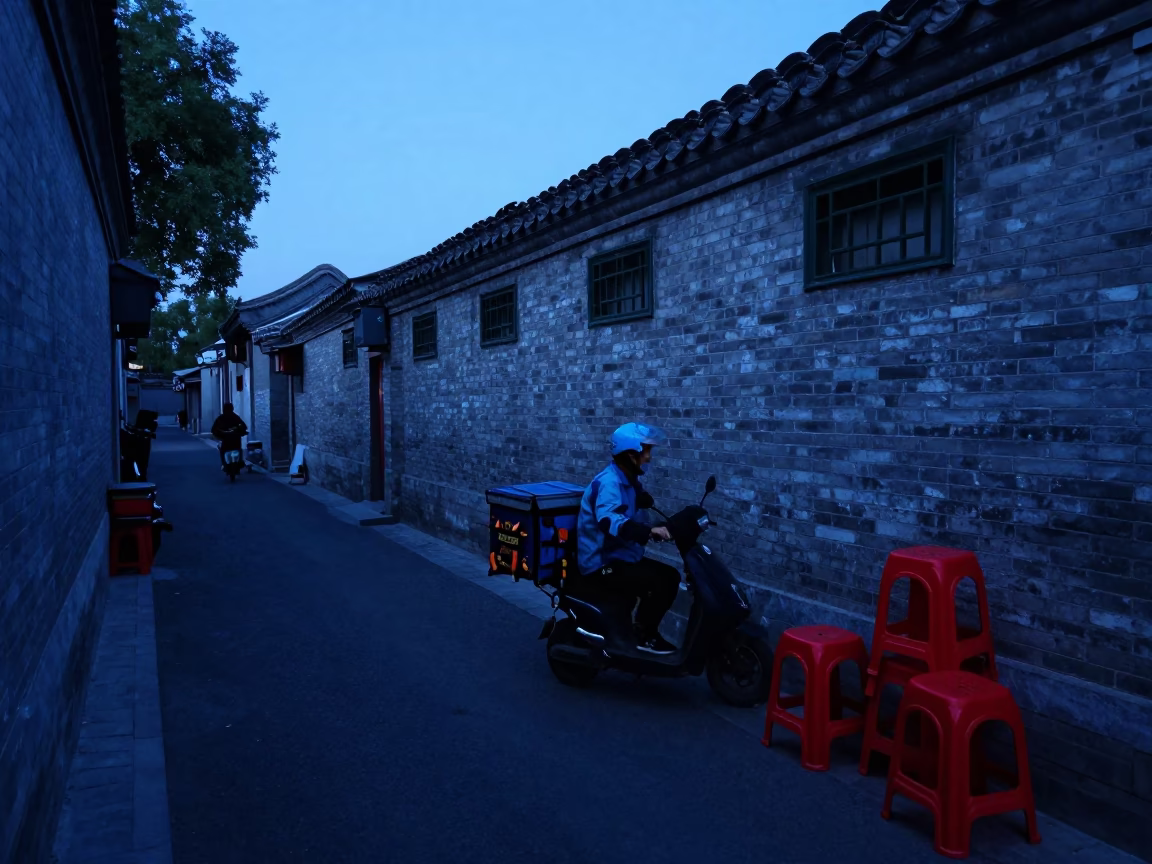 Delivery Rider in Beijing in in Beijing, China