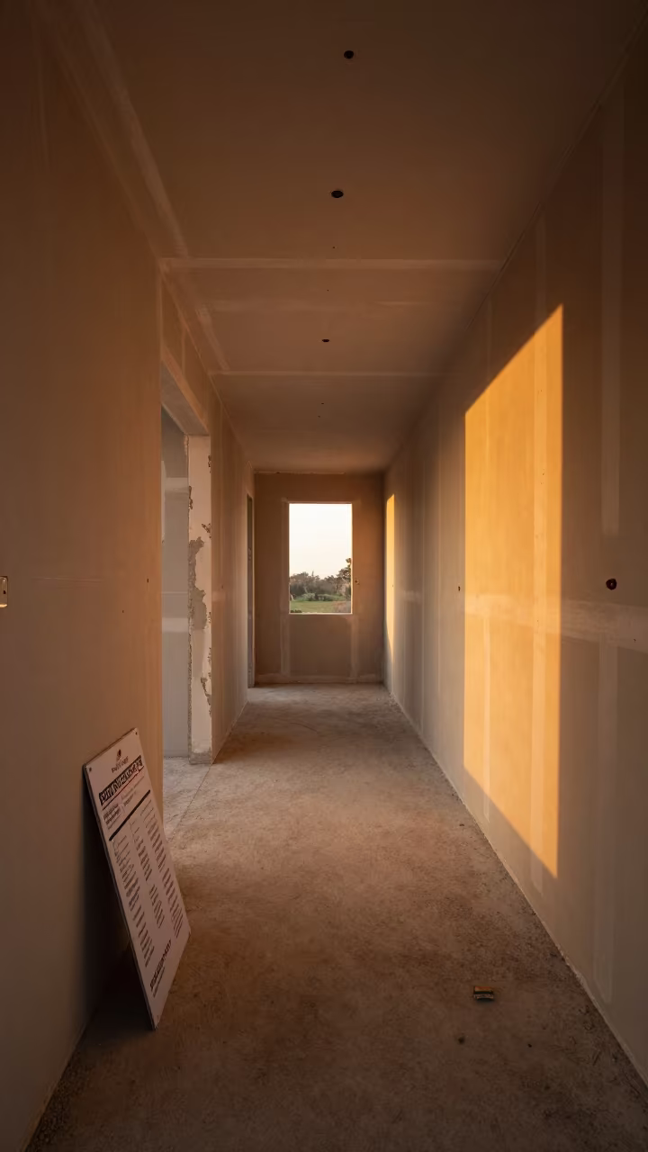 Demo Permit Sleeve in Maradi Drywall Corridor in at a drywall staging area in Maradi