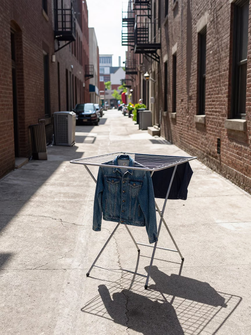 Denim Jacket in Chicago in in Chicago, Illinois, United States