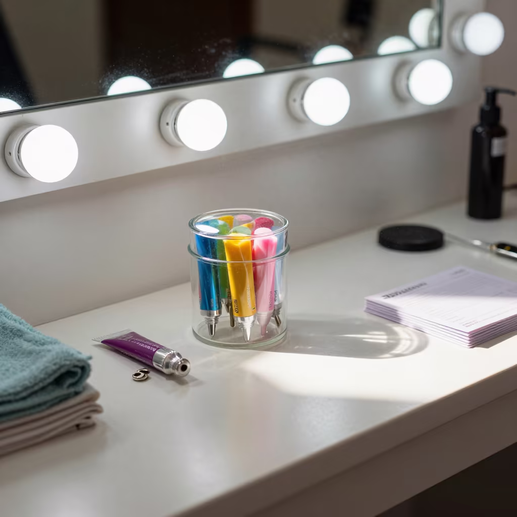 Dent Key Jar Beauty Supply Tonalá Dawn in in a beauty supply area under white LEDs in Tonalá