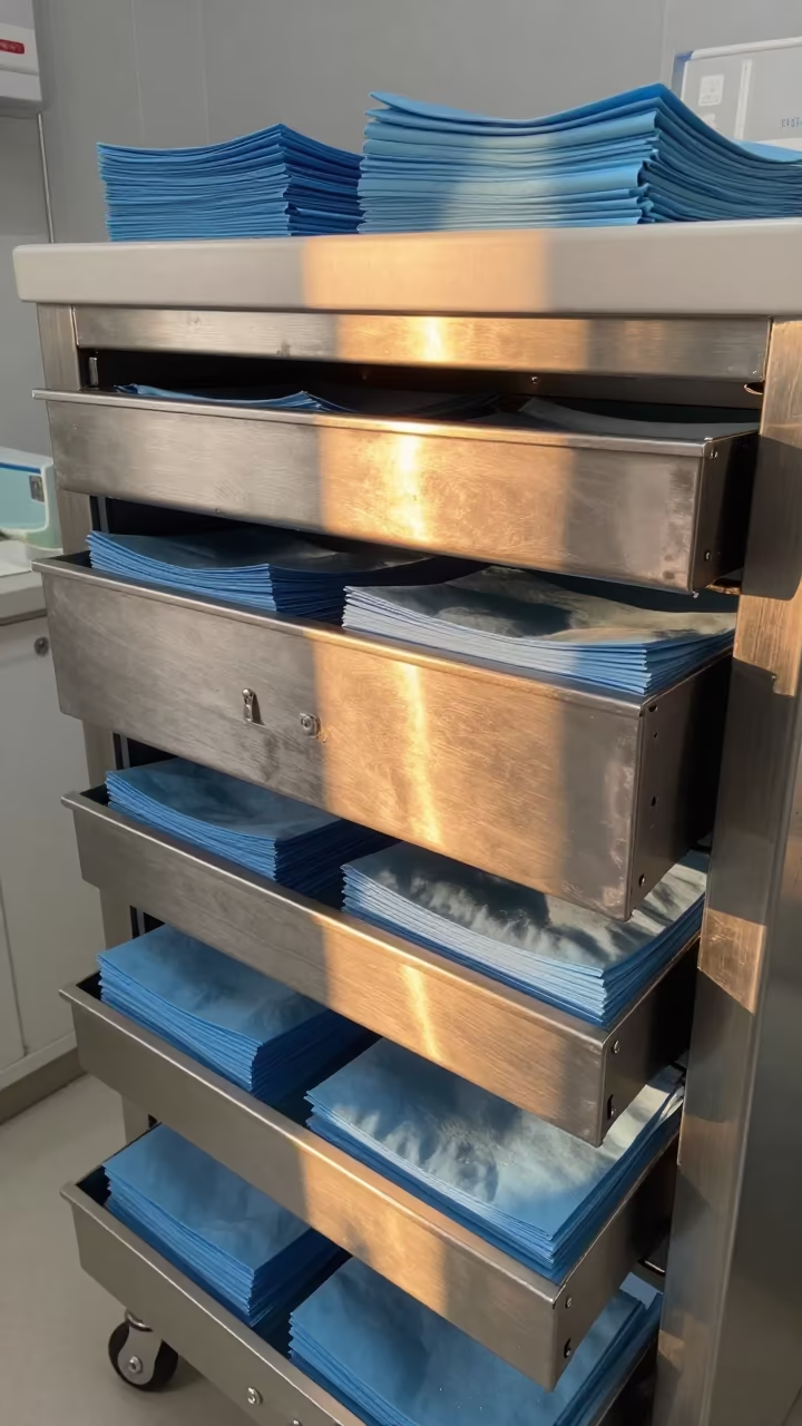 Dental Bib Drawer in Tainan Imaging Suite in inside an imaging suite in Tainan