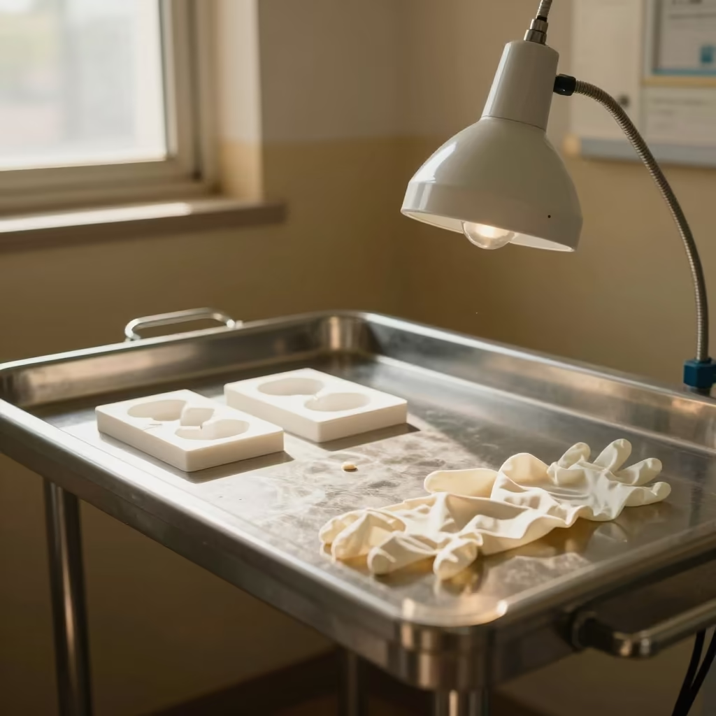 Dental Lab Bench with Curing Lamp in inside a hospital corridor near Bidar