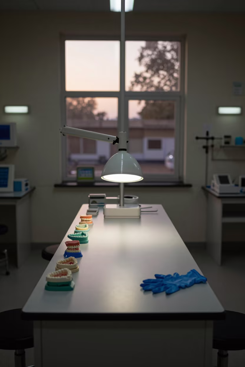 Dental Lab Bench in Patna Hospital Corridor in inside a hospital corridor in Patna