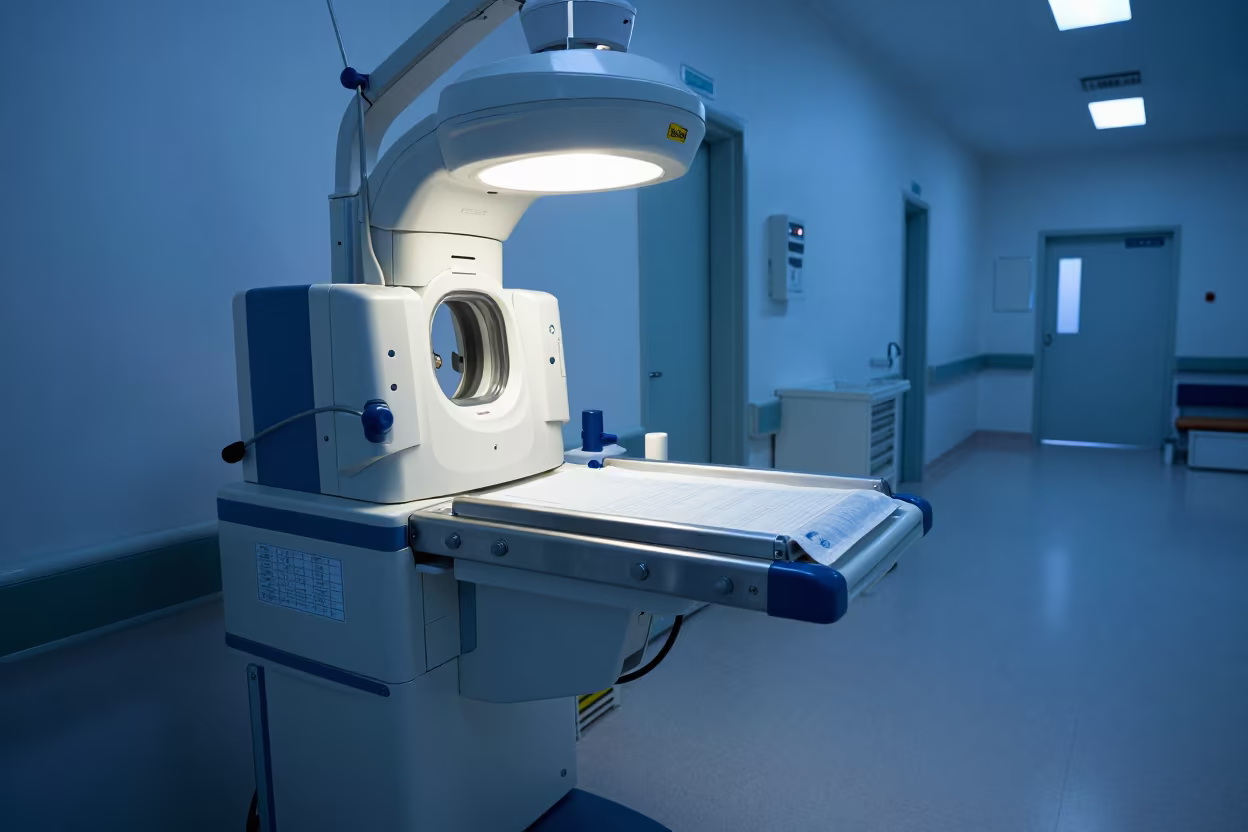 Dental X Ray Sensor Dock in Uyuni Hospital Corridor in inside a hospital corridor in Uyuni