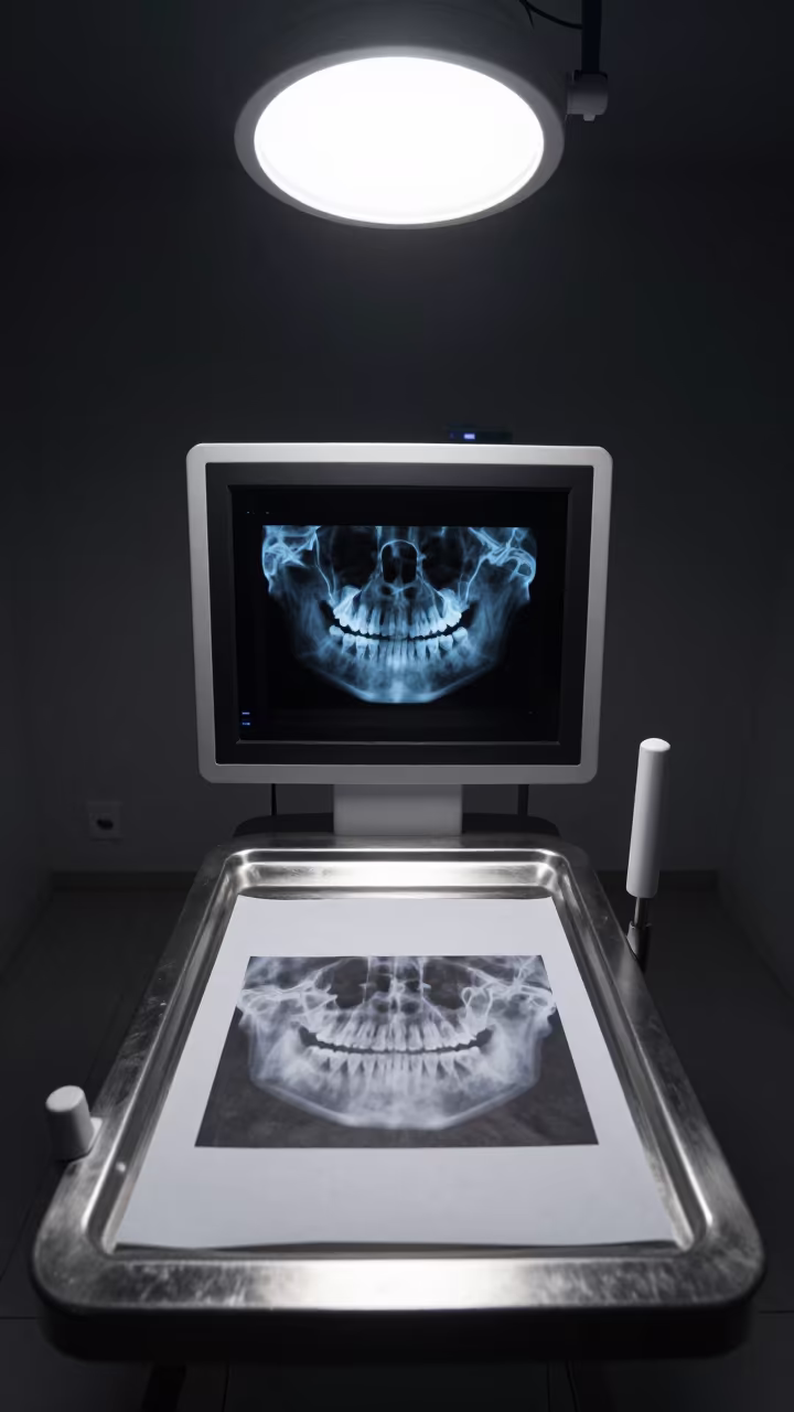 Dental X-Ray Sensor Dock in Astana Clinic in inside an imaging suite near Astana