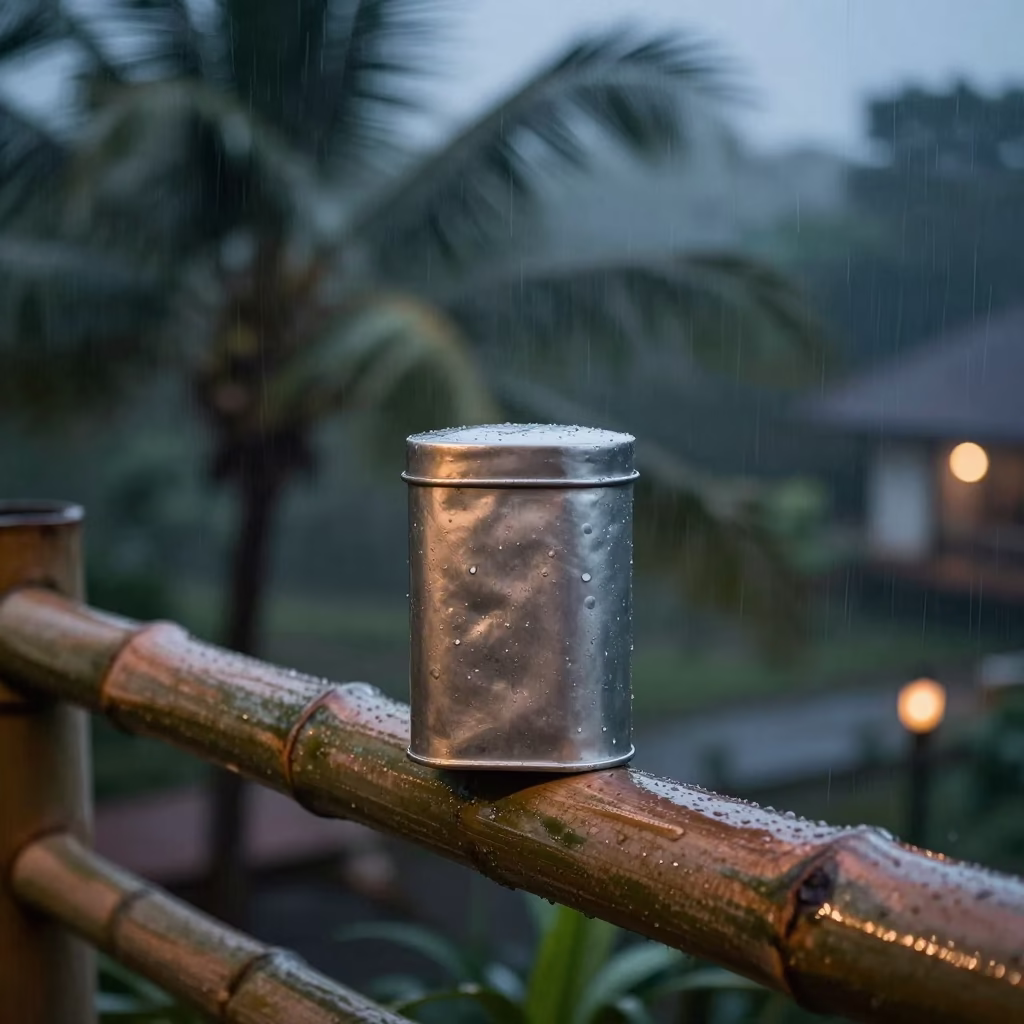 Dented Aluminum Tiffin Tin in Yogyakarta in in Yogyakarta, Indonesia