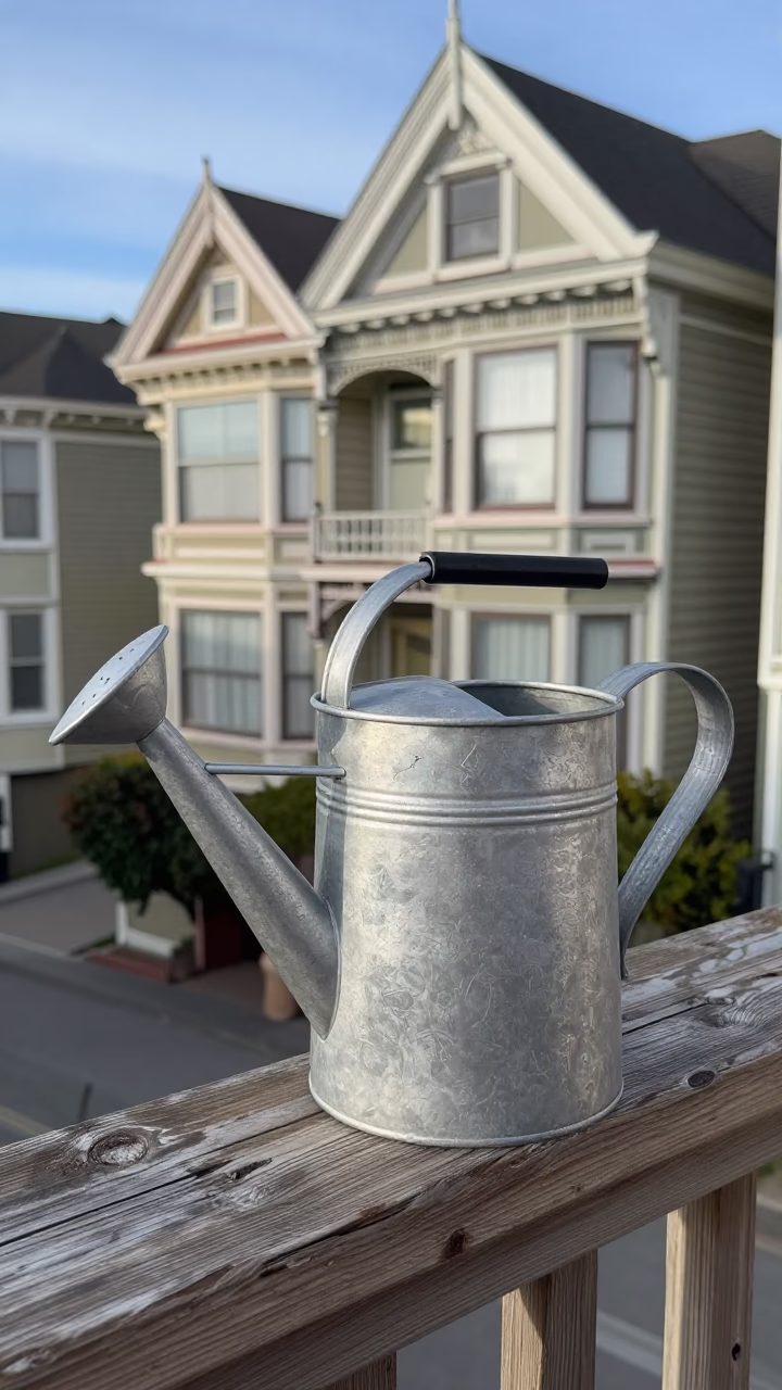Dented Aluminum Watering Jug in San Francisco in in San Francisco, United States