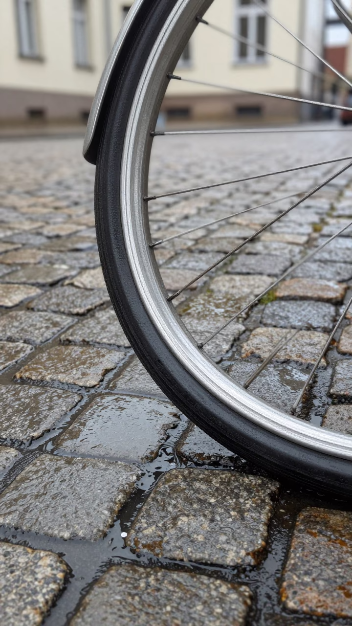 Dented Metal Rim in Berlin in in Berlin, Germany