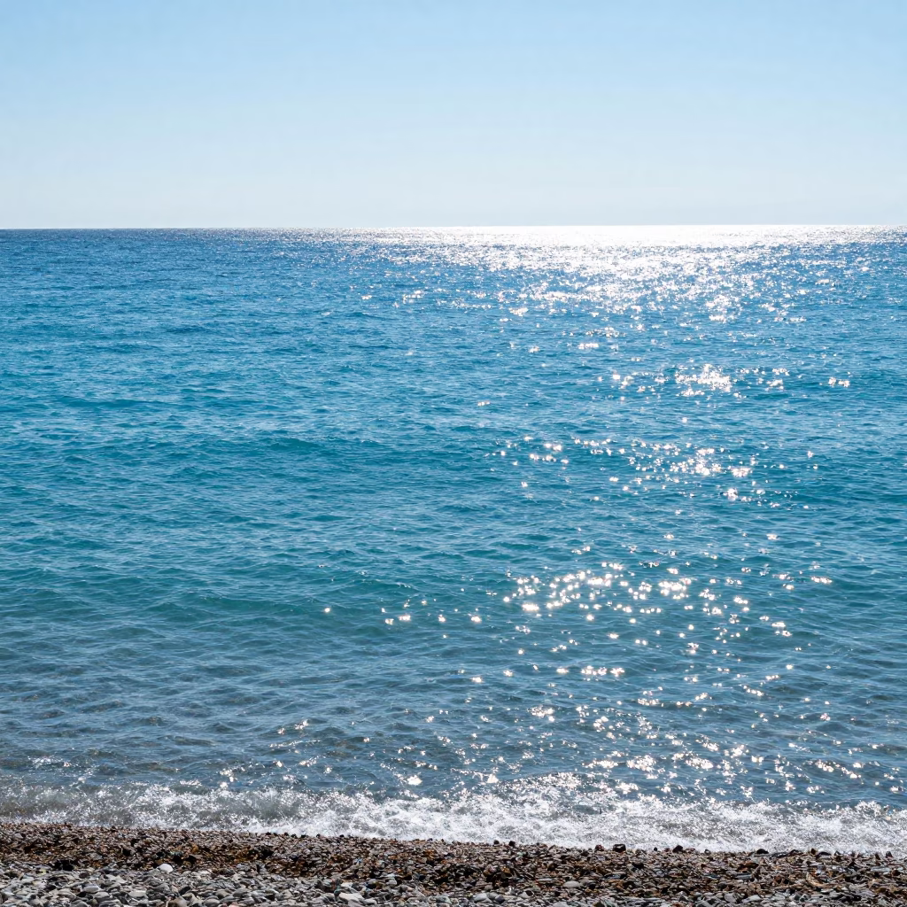 Des Anglais in Nice at The Flat Glare Of Noon Light in in Nice, France