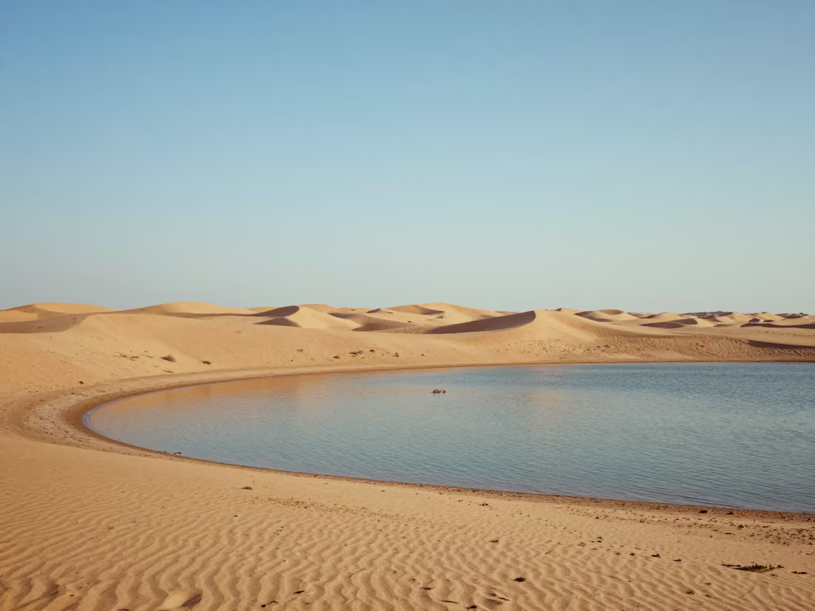 Desert Mirage on Jeddah Shoreline in along a wave-cut shoreline near Jeddah