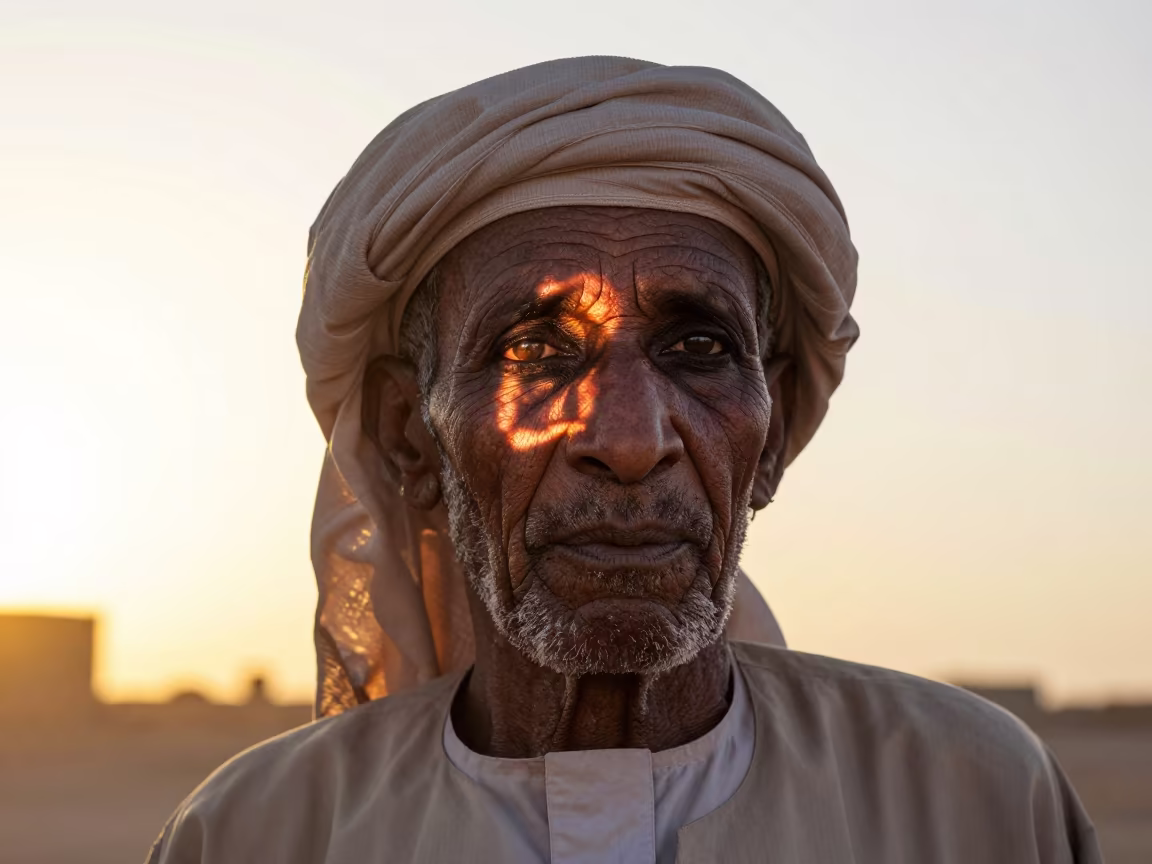 Desert Portrait Near Nouakchott Just After Sunrise in near Nouakchott