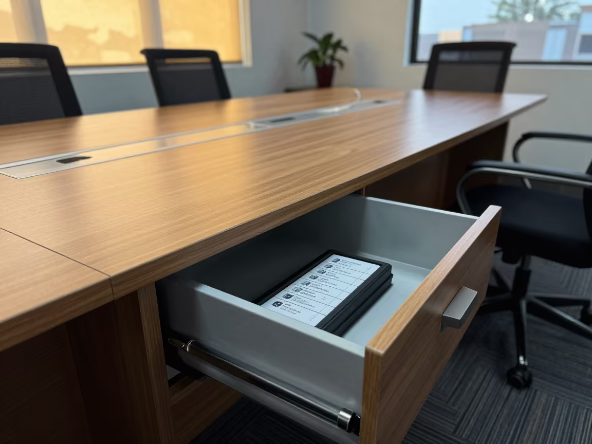 Desk Cable Label Kit Drawer Benin City Office in inside a conference room in Benin City