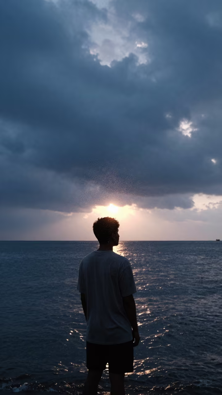 Diamond Dust Sparkling Over La Guaira Twilight in near La Guaira