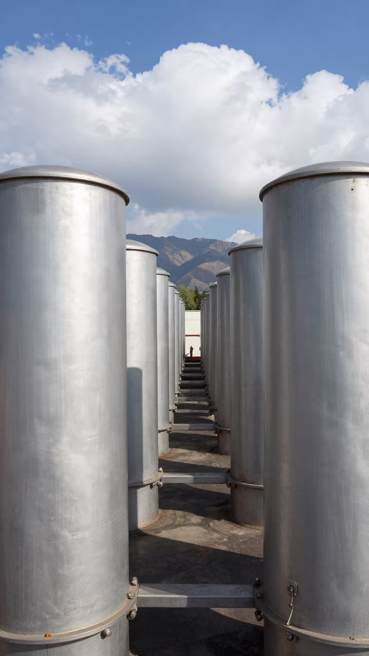 Diesel Engine Cylinders in Moldovan Mountain Light in in Moldova