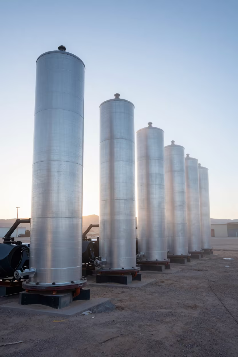 Diesel Engines in Winter Dawn Near Las Vegas in near Las Vegas