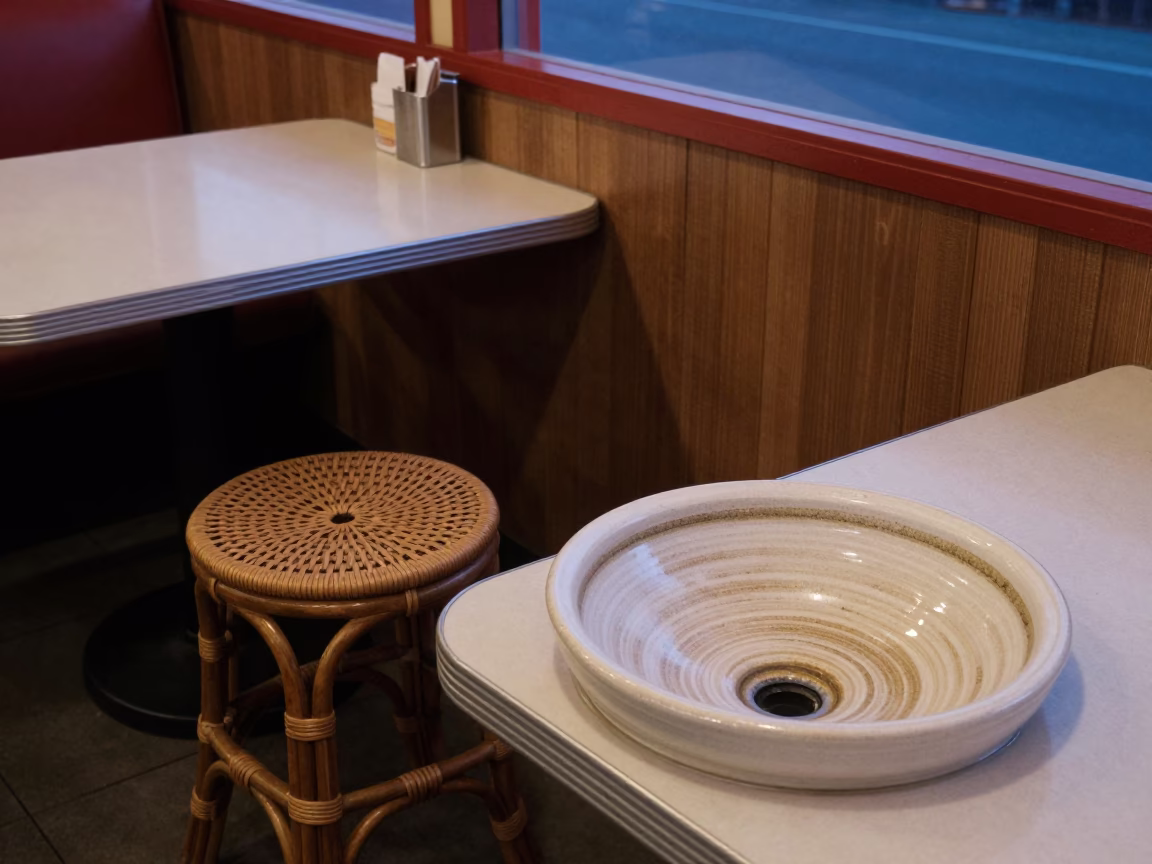 Diner in Nashville at The Still Hours Before Dawn Light in in Nashville, Tennessee, United States