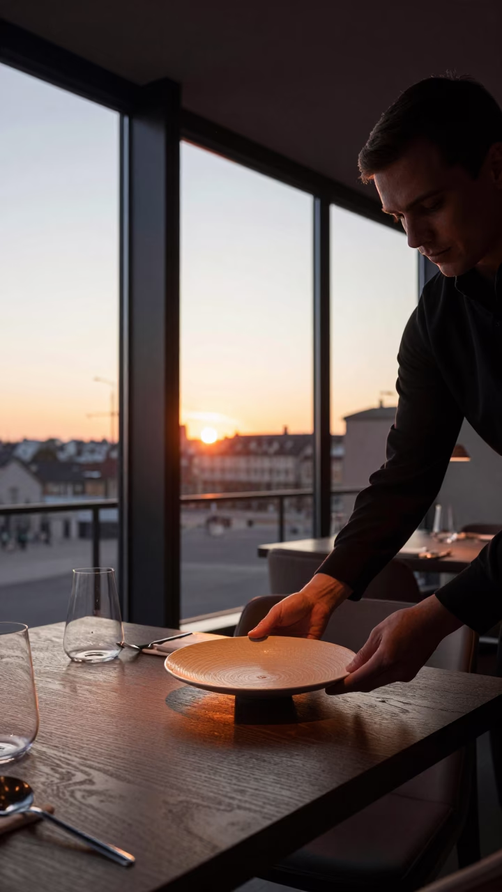 Dining Experience in Copenhagen at Copper-toned Light Before Dusk in in Copenhagen, Denmark