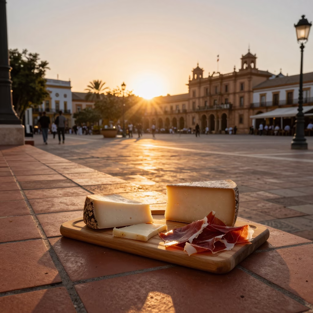 Dining Outdoors in Valencia at Sunset Light in in Valencia, Spain
