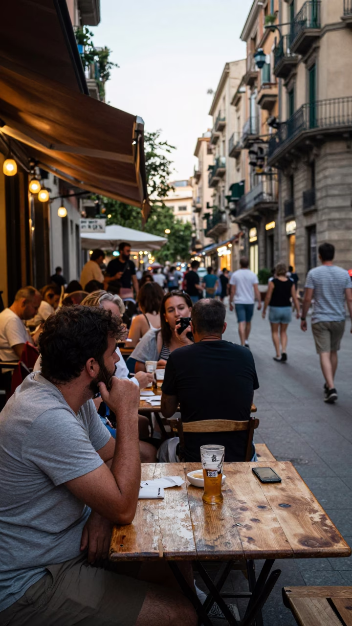 Dining Scene in Barcelona in in Barcelona, Spain