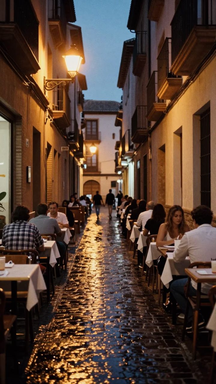 Dining Scene in Granada in in Granada, Spain