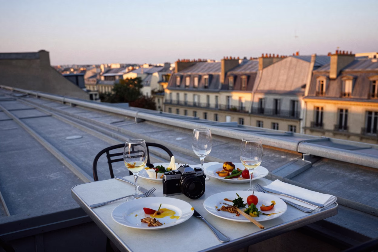 Dinner Remnants in Paris in in Paris, France