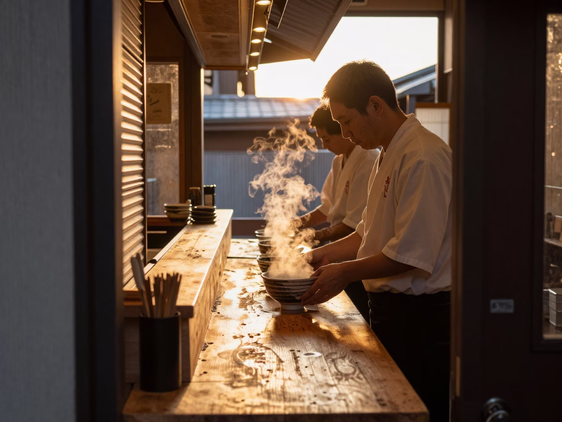 Dinner Rush in Fukuoka in in Fukuoka, Japan