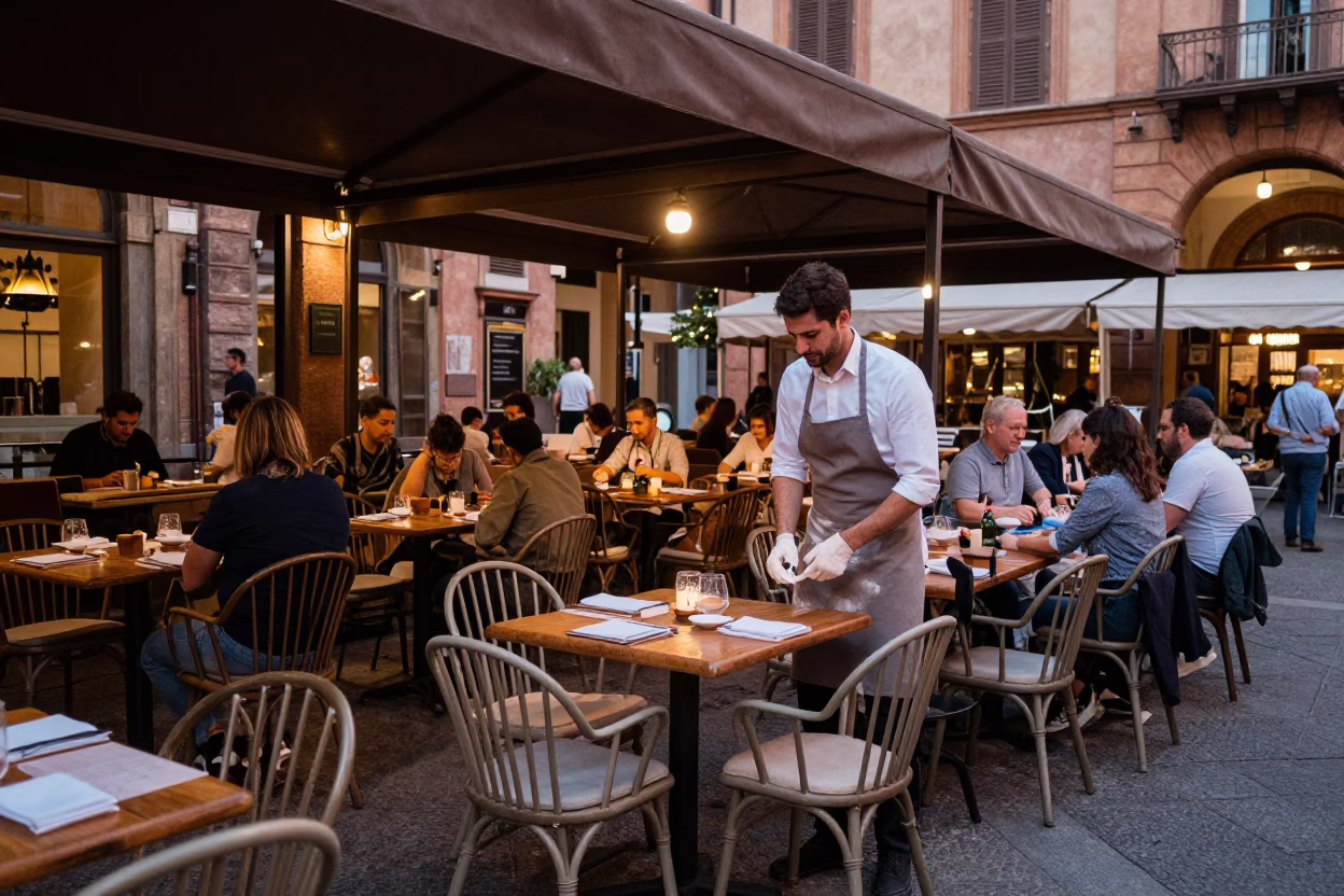 Dinner Service in Bologna in in Bologna, Italy
