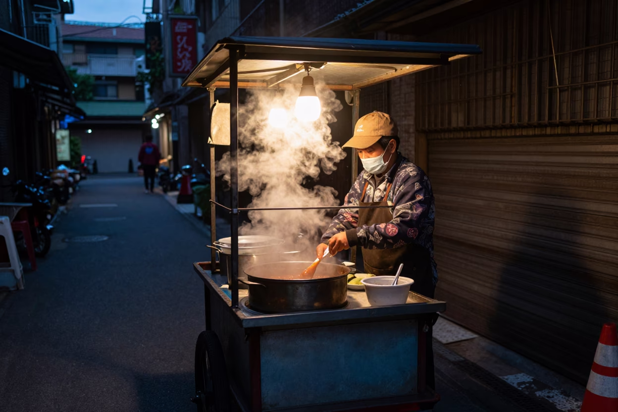 Dipping Sauce at The Still Hours Before Dawn Light in Taipei in in Taipei, Taiwan