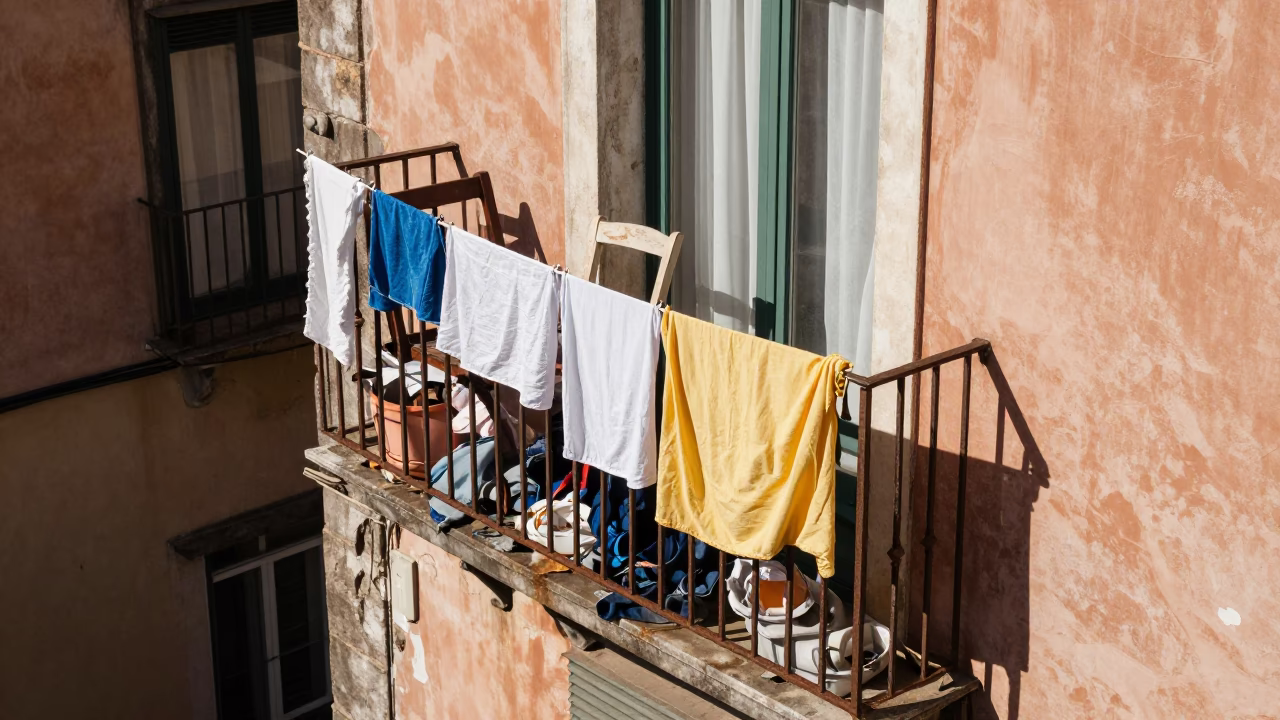 Discarded Chair in Naples in in Naples, Italy