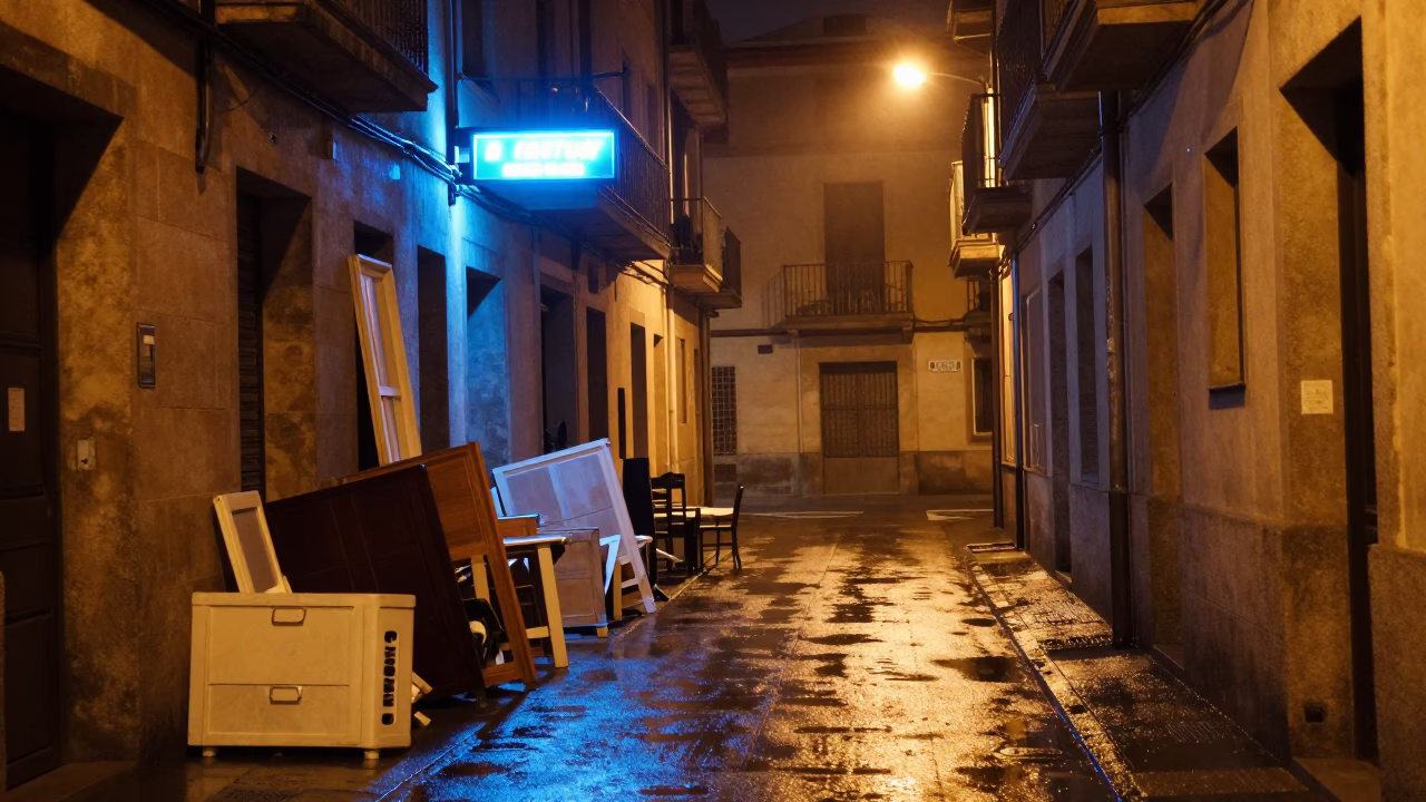 Discarded Furniture in Bilbao in in Bilbao, Spain