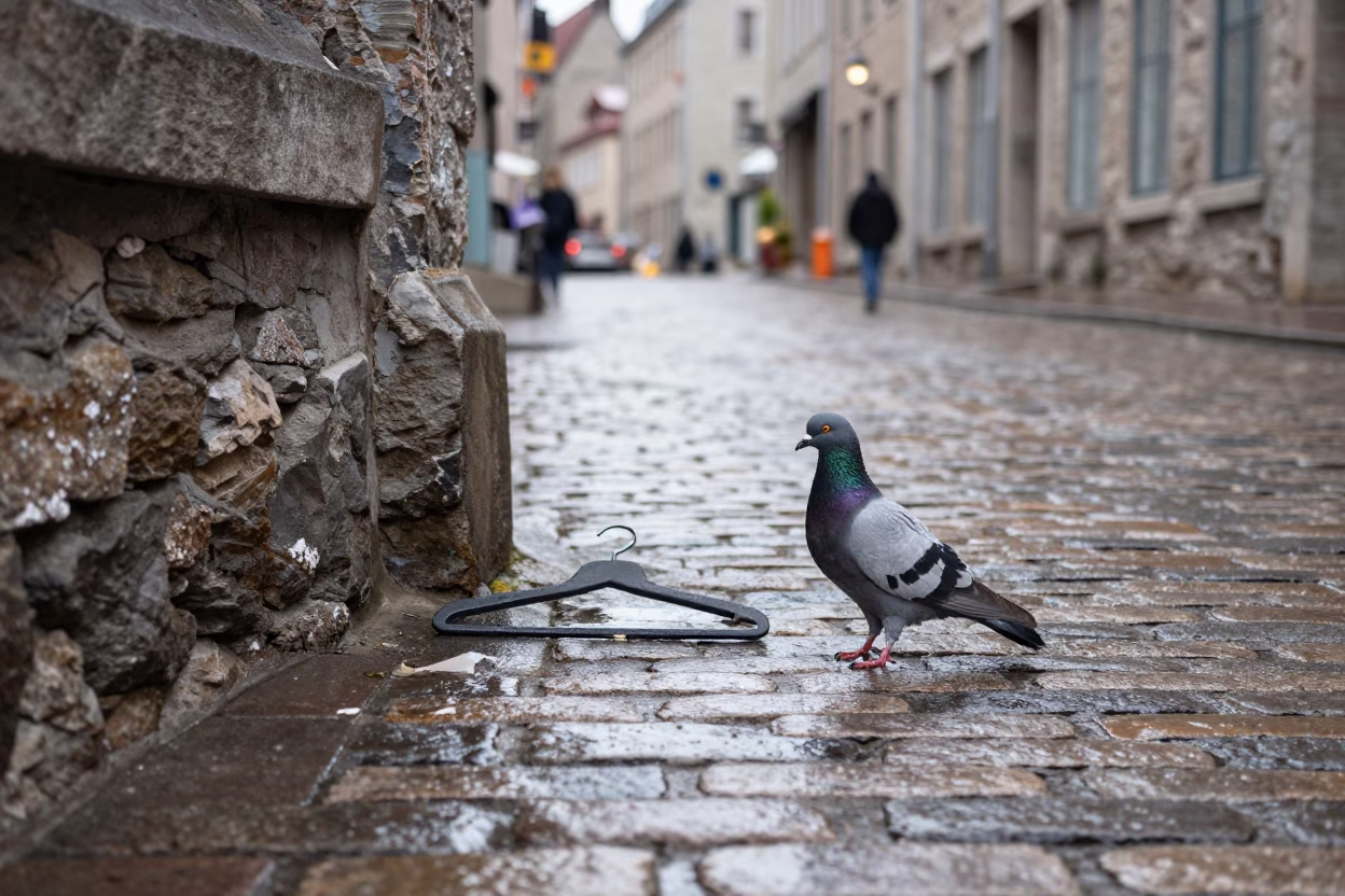 Discarded Hanger in Quebec City in in Quebec City, Quebec, Canada