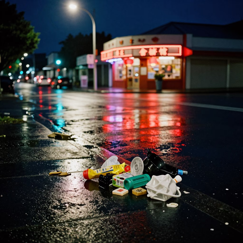 Discarded Refuse in Auckland in in Auckland, New Zealand