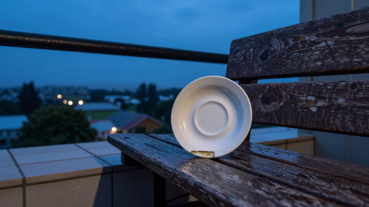 Discarded Saucer in Christchurch in in Christchurch, New Zealand
