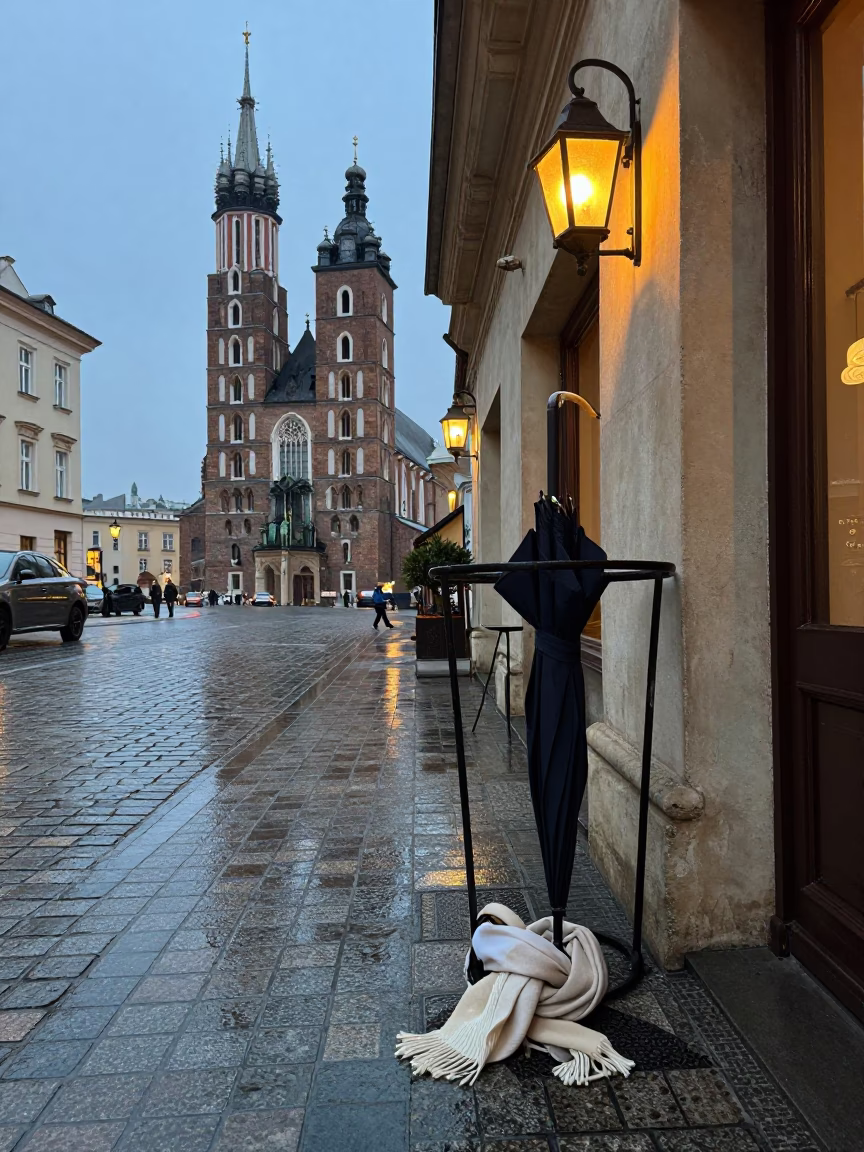 Discarded Scarf in Krakow in in Krakow, Poland