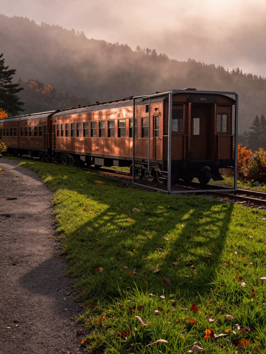 Discus Shadow Cast Over Mountain Path Grass in on a mountain path near Monterey