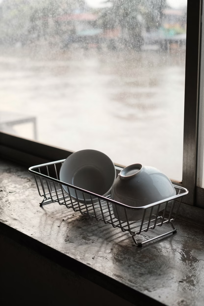 Dish Rack in Phnom Penh in in Phnom Penh, Cambodia