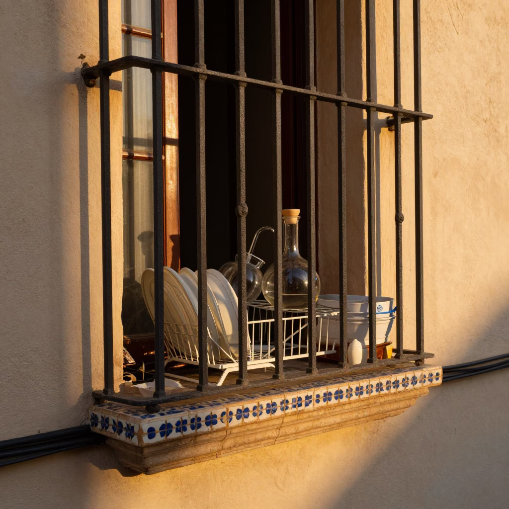 Dish Rack in Valencia in in Valencia, Spain