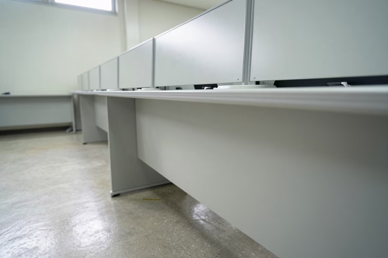Dispatch Desk in Sarh Warehouse Monsoon in inside a dispatch office above the dock in Sarh