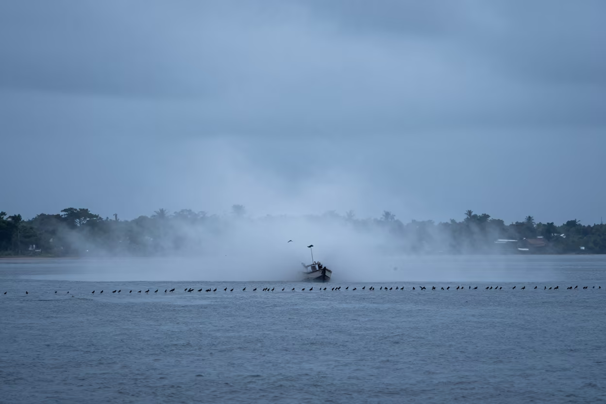 Dissipating Waterspout Over Togo Bay in in Togo