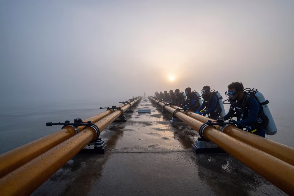 Diver Deck Amber Tubes at Dawn in Umuahia in in Umuahia